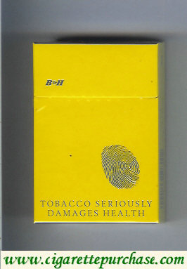 B&H Mellow Blend cigarettes Benson and Hedges yellow